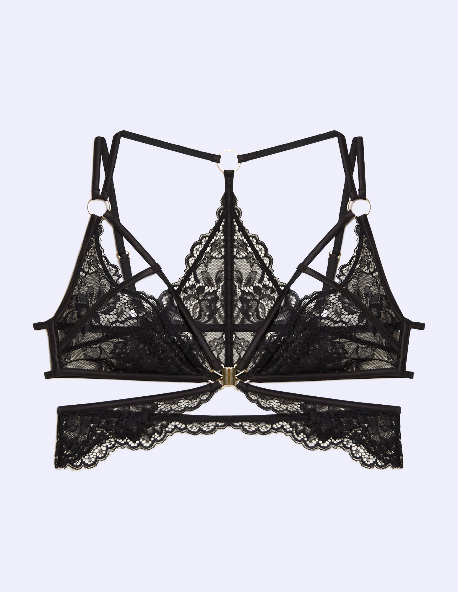 Prive'   Black Rose Woman Bralette