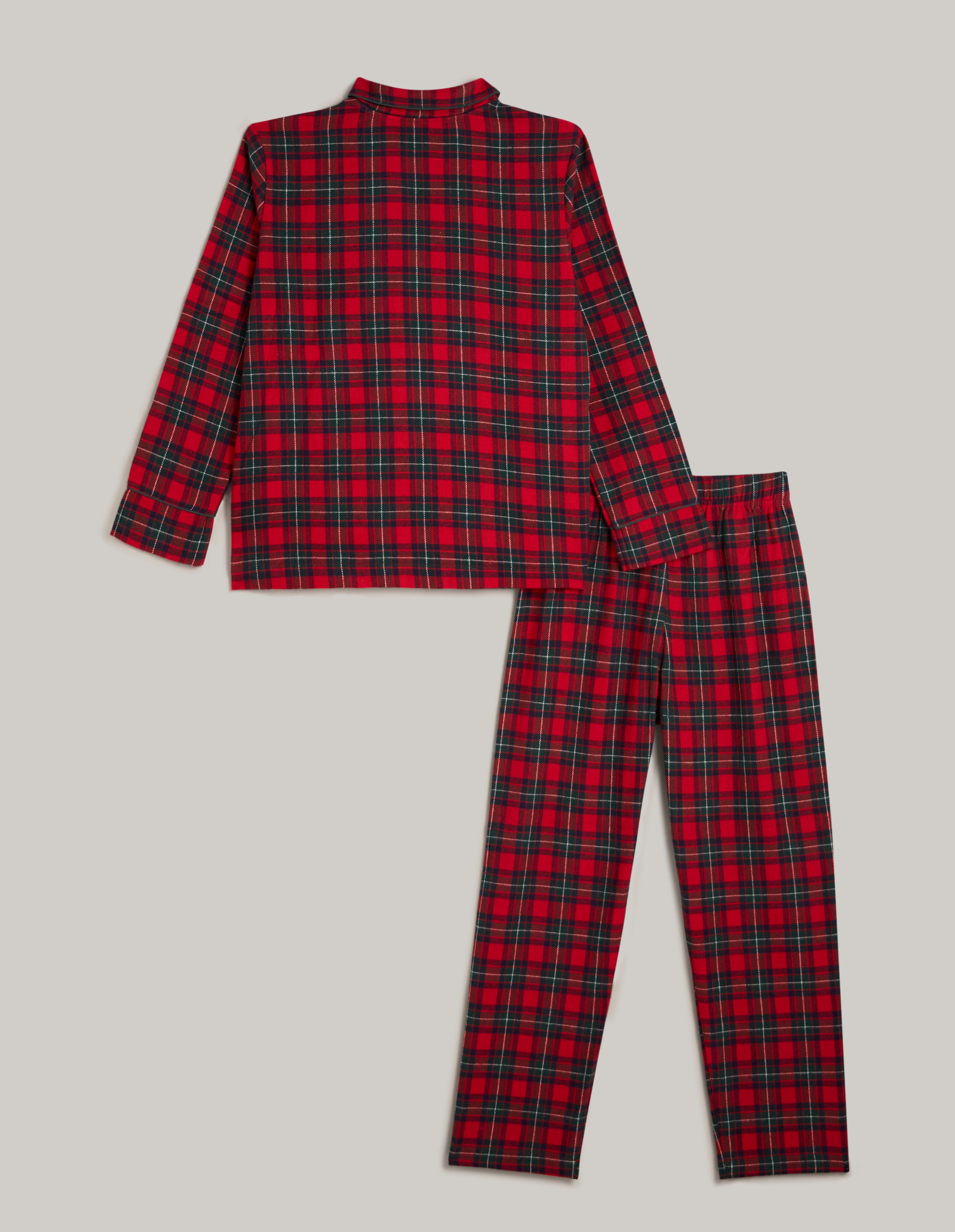 Tartan Family Boy Long-Pyjamas with front opening